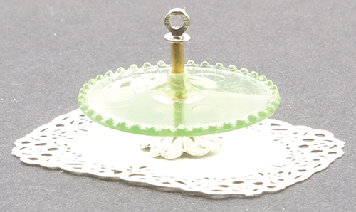 Dollhouse Miniature Tidbit Server, Green